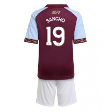 Aston Villa Jadon Sancho #19 Hjemmedraktsett Barn 2025-26 Kortermet (+ korte bukser)